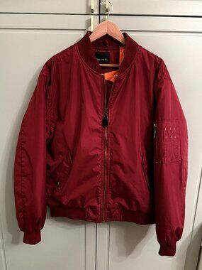 Decibel Maroon Bomber Jacket SZ XXL